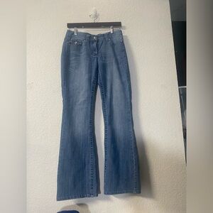 Premium denim lydia bootcut bling buttons medium wash mid rise size 6